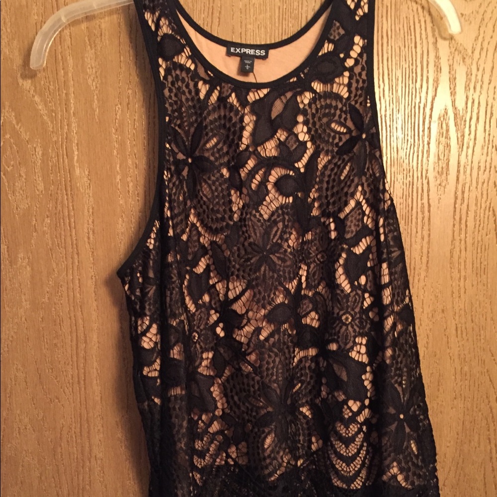 Express black lace top